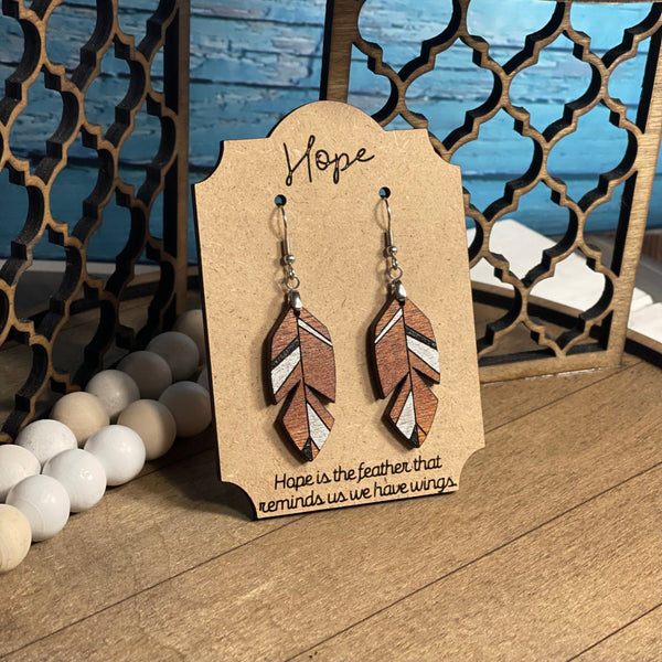 Hope Is The Feather: Dangle Earrings