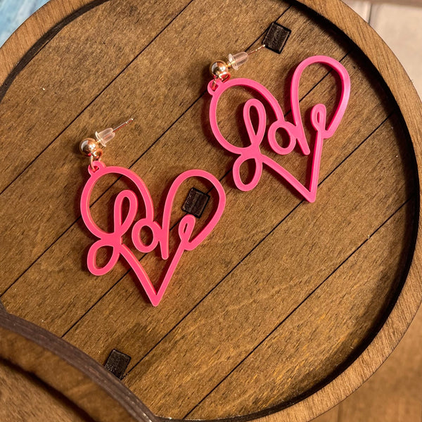 Love Heart Dangle Earrings