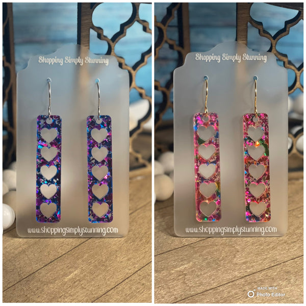 Heart Bar Earrings