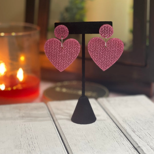 Sweater Heart Earrings