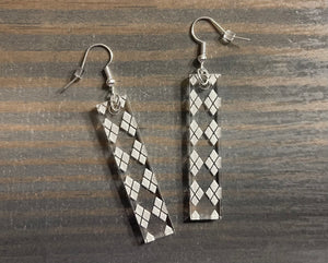 Argyle Clear Acrylic Earrings