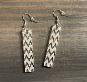 Chevron Clear Acrylic Earrings