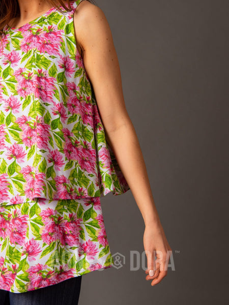 Size XS Agnes & Dora™ Tiered Tunic Breezy Floral: Final Sale. No Returns Or Exchanges