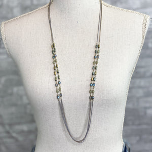 Devin Double Strand Necklace-Green-Final Sale: No Returns/Exchanges