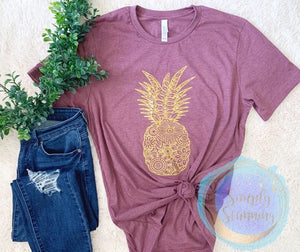 Metallic Gold Pineapple